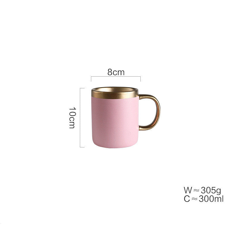 Ceramic pink household simple tableware