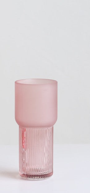 Pink Glass Vase Transparent Modern And Minimalist Nordic Style Decoration