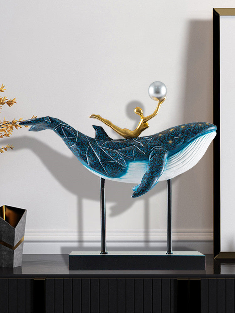 Modern light luxury whale ornaments