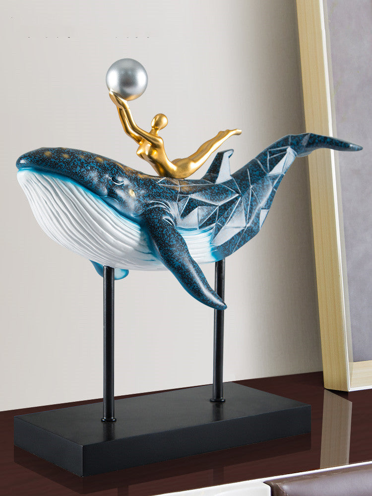 Modern light luxury whale ornaments