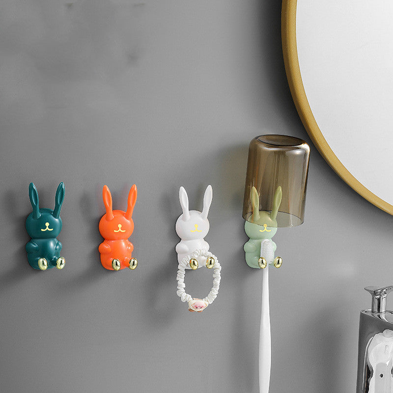 Multi-functional Bunny Shape Storage Hooks Without Punching Holes